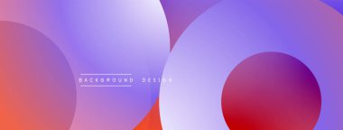 Katmanlı dairesel elementlerle soyut bileşim, eğimlerin ve yumuşak geçişlerin harmanlanması, derinlik, hareket ve görsel uyum hissi yaratır.