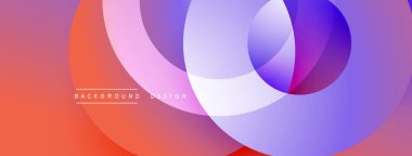 Katmanlı dairesel elementlerle soyut bileşim, eğimlerin ve yumuşak geçişlerin harmanlanması, derinlik, hareket ve görsel uyum hissi yaratır.