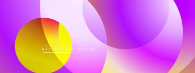 Üst üste binen dairesel şekillere sahip arka plan tasarımı, pürüzsüz gradyanlar ve yumuşak ışıklandırma efektleri, dinamik soyut bir kompozisyon oluşturur