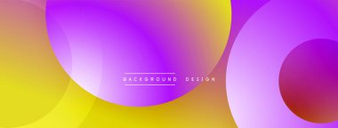 Üst üste binen dairesel şekillere sahip arka plan tasarımı, pürüzsüz gradyanlar ve yumuşak ışıklandırma efektleri, dinamik soyut bir kompozisyon oluşturur