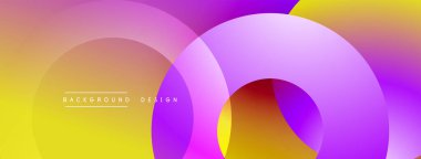 Üst üste binen dairesel şekillere sahip arka plan tasarımı, pürüzsüz gradyanlar ve yumuşak ışıklandırma efektleri, dinamik soyut bir kompozisyon oluşturur