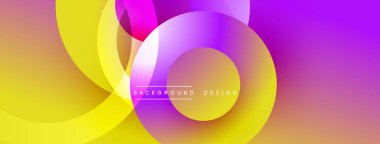 Üst üste binen dairesel şekillere sahip arka plan tasarımı, pürüzsüz gradyanlar ve yumuşak ışıklandırma efektleri, dinamik soyut bir kompozisyon oluşturur