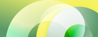 Üst üste binen dairesel şekillere sahip arka plan tasarımı, pürüzsüz gradyanlar ve yumuşak ışıklandırma efektleri, dinamik soyut bir kompozisyon oluşturur