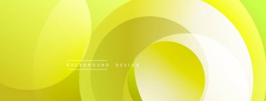 Katmanlı dairesel şekiller canlı renklerde, düzgün geçiş, derinlik efektleri ve modern, fütürist estetiğe sahip, gradyan açısından zengin soyut bir tasarım oluşturur.