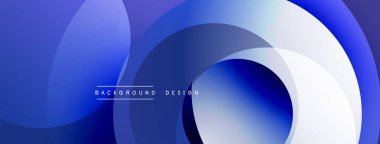 Katmanlı dairesel elementlerle soyut bileşim, eğimlerin ve yumuşak geçişlerin harmanlanması, derinlik, hareket ve görsel uyum hissi yaratır.