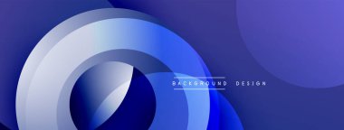 Katmanlı dairesel elementlerle soyut bileşim, eğimlerin ve yumuşak geçişlerin harmanlanması, derinlik, hareket ve görsel uyum hissi yaratır.