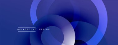 Katmanlı dairesel elementlerle soyut bileşim, eğimlerin ve yumuşak geçişlerin harmanlanması, derinlik, hareket ve görsel uyum hissi yaratır.