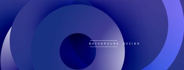 Katmanlı dairesel elementlerle soyut bileşim, eğimlerin ve yumuşak geçişlerin harmanlanması, derinlik, hareket ve görsel uyum hissi yaratır.