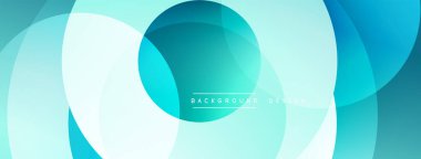 Katmanlı dairesel elementlerle soyut bileşim, eğimlerin ve yumuşak geçişlerin harmanlanması, derinlik, hareket ve görsel uyum hissi yaratır.