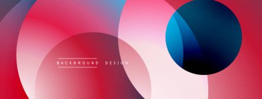 Üst üste binen dairesel şekillere sahip arka plan tasarımı, pürüzsüz gradyanlar ve yumuşak ışıklandırma efektleri, dinamik soyut bir kompozisyon oluşturur