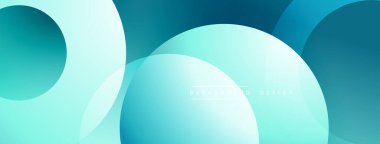 Katmanlı dairesel elementlerle soyut bileşim, eğimlerin ve yumuşak geçişlerin harmanlanması, derinlik, hareket ve görsel uyum hissi yaratır.