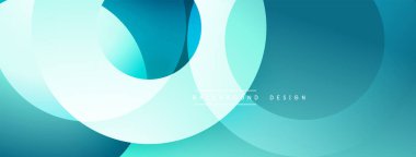 Katmanlı dairesel elementlerle soyut bileşim, eğimlerin ve yumuşak geçişlerin harmanlanması, derinlik, hareket ve görsel uyum hissi yaratır.