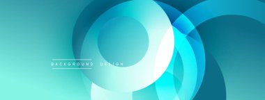 Katmanlı dairesel elementlerle soyut bileşim, eğimlerin ve yumuşak geçişlerin harmanlanması, derinlik, hareket ve görsel uyum hissi yaratır.