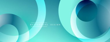 Katmanlı dairesel elementlerle soyut bileşim, eğimlerin ve yumuşak geçişlerin harmanlanması, derinlik, hareket ve görsel uyum hissi yaratır.