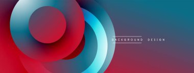 Üst üste binen dairesel şekillere sahip arka plan tasarımı, pürüzsüz gradyanlar ve yumuşak ışıklandırma efektleri, dinamik soyut bir kompozisyon oluşturur