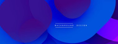 Çembersel soyut tasarım üst üste binen yarı saydam daireler ve yuvarlak şekiller, harmanlanan eğriler ve düzgün eğriler, derinlik, karşıtlık ve dinamik görsel efekt oluşturur.