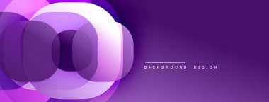 Çembersel soyut tasarım üst üste binen yarı saydam daireler ve yuvarlak şekiller, harmanlanan eğriler ve düzgün eğriler, derinlik, karşıtlık ve dinamik görsel efekt oluşturur.