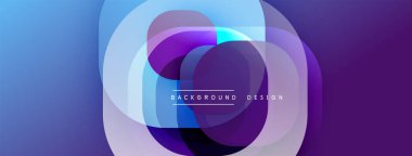 Çembersel soyut tasarım üst üste binen yarı saydam daireler ve yuvarlak şekiller, harmanlanan eğriler ve düzgün eğriler, derinlik, karşıtlık ve dinamik görsel efekt oluşturur.