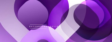 Çembersel soyut tasarım üst üste binen yarı saydam daireler ve yuvarlak şekiller, harmanlanan eğriler ve düzgün eğriler, derinlik, karşıtlık ve dinamik görsel efekt oluşturur.