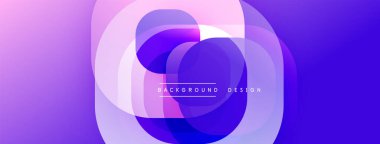 Katmanlı şeffaf gradyan şekillere sahip soyut arkaplan