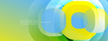 Katmanlı şeffaf gradyan şekillere sahip soyut arkaplan