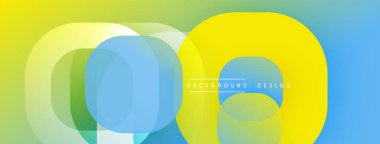 Katmanlı şeffaf gradyan şekillere sahip soyut arkaplan