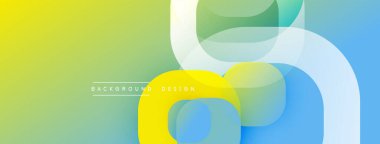 Katmanlı şeffaf gradyan şekillere sahip soyut arkaplan