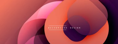 Katmanlı şeffaf gradyan şekillere sahip soyut arkaplan
