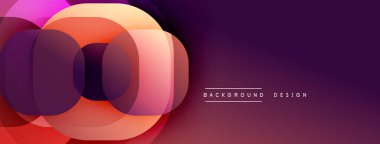 Katmanlı şeffaf gradyan şekillere sahip soyut arkaplan