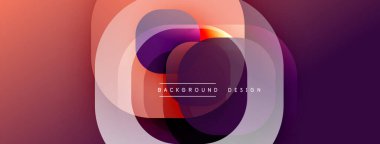 Katmanlı şeffaf gradyan şekillere sahip soyut arkaplan