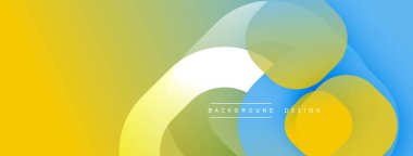 Çembersel soyut tasarım üst üste binen yarı saydam daireler ve yuvarlak şekiller, harmanlanan eğriler ve düzgün eğriler, derinlik, karşıtlık ve dinamik görsel efekt oluşturur.