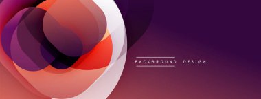 Katmanlı şeffaf gradyan şekillere sahip soyut arkaplan