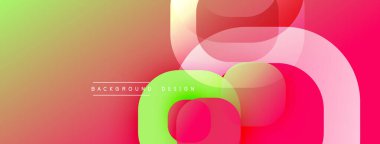 Katmanlı şeffaf gradyan şekillere sahip soyut arkaplan