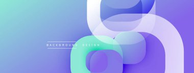 Çembersel soyut tasarım üst üste binen yarı saydam daireler ve yuvarlak şekiller, harmanlanan eğriler ve düzgün eğriler, derinlik, karşıtlık ve dinamik görsel efekt oluşturur.