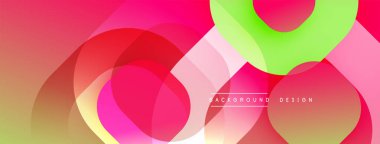 Katmanlı şeffaf gradyan şekillere sahip soyut arkaplan