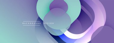 Katmanlı şeffaf gradyan şekillere sahip soyut arkaplan