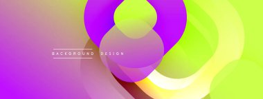 Katmanlı şeffaf gradyan şekillere sahip soyut arkaplan