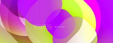 Katmanlı şeffaf gradyan şekillere sahip soyut arkaplan