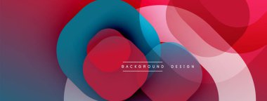 Katmanlı şeffaf gradyan şekillere sahip soyut arkaplan