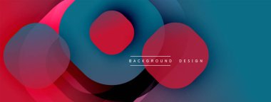 Katmanlı şeffaf gradyan şekillere sahip soyut arkaplan