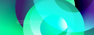 Soyut, enerjik bir arkaplan. Üst üste binen daireler dinamik bileşim yaratır. Renkler düzgün bir şekilde harmanlanarak modern estetiği çağrıştırıyor. Düz geçişler, görsel uyum..