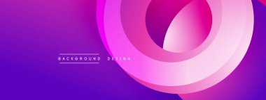 Mor pembe soyut katmanlar dinamik görsel efekt yaratır. Düz gradyanlar, modern tasarım, canlı renkler, basit kompozisyon.