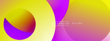 Parlak soyut şekiller çakışıyor. Renkler mordan turuncuya, sarıya karışıyor. Arkaplan ya da dijital sanat için modern tasarım. Yumuşak gradyanlar görsel ilgi yaratır.