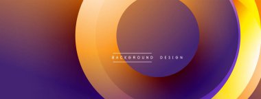 Soyut tasarım özellikleri üst üste biniyor. Sıcak renk paleti turuncu, mor ve sarıyı harmanlıyor. Arka planlar ve sunumlar için modern estetik.