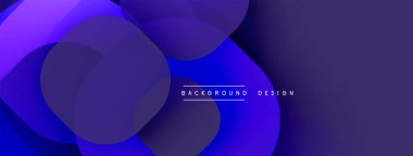 Soyut mor katmanlar dinamik arkaplan yaratır. Düz gradyanlar, üst üste binen şekiller, modern tasarım. Minimalist estetik, canlı renkler, dijital sanat.