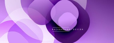 Soyut mor katmanlar dinamik bileşim yaratır. Düz eğimler, üst üste binen şekiller, modern estetik. Minimalist tasarım, canlı renkler, zarif bir sunum..