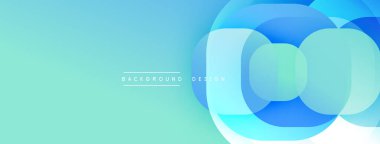 Soyut mavi katmanlar modern tasarım yaratır. Mezuniyet arka planı sorunsuz bir geçiş sağlıyor. Dairesel şekiller örtüşür, dinamik bileşim oluşturur. Minimalist estetik.