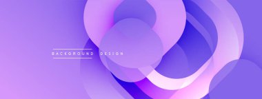 Mor soyut şekiller, dinamik görsel efekt oluşturur. Düz gradyanlar, modern tasarım, canlı renkler, sanatsal kompozisyon.