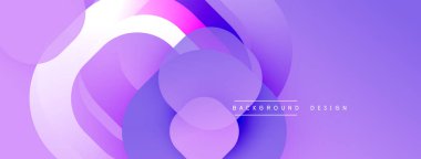 Soyut mor tasarım. Üst üste binen daireler dinamik görsel efekt yaratır. Yumuşak eğim, modern estetik. Minimalist kompozisyon, temiz çizgiler.