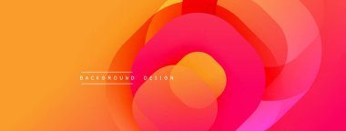 Soyut canlı katmanlar dinamik dairesel tasarım yaratır. Gradyan renkler düzgün bir şekilde harmanlanarak modern görsel deneyimi oluşturur. Yumuşak geçişler, sıcak melodiler.